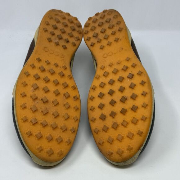 ECCO Biom Hybrid Golf Shoes Mens 11 EU 45 Brown Yak Leather Spikeless - Picture 15 of 16